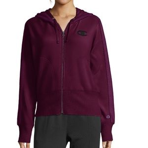 champion woman’s hertaige herringbone zip hoodie